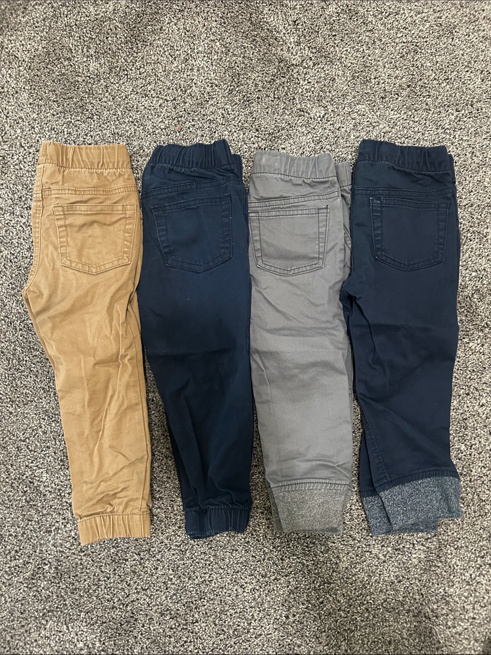 Toddler Elastic Waist Jogger Pants - set of 4